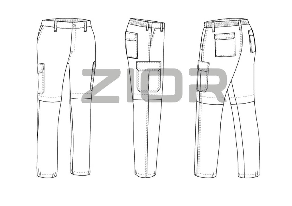 Pantalón Desmontable de Trekking 220gr Zior